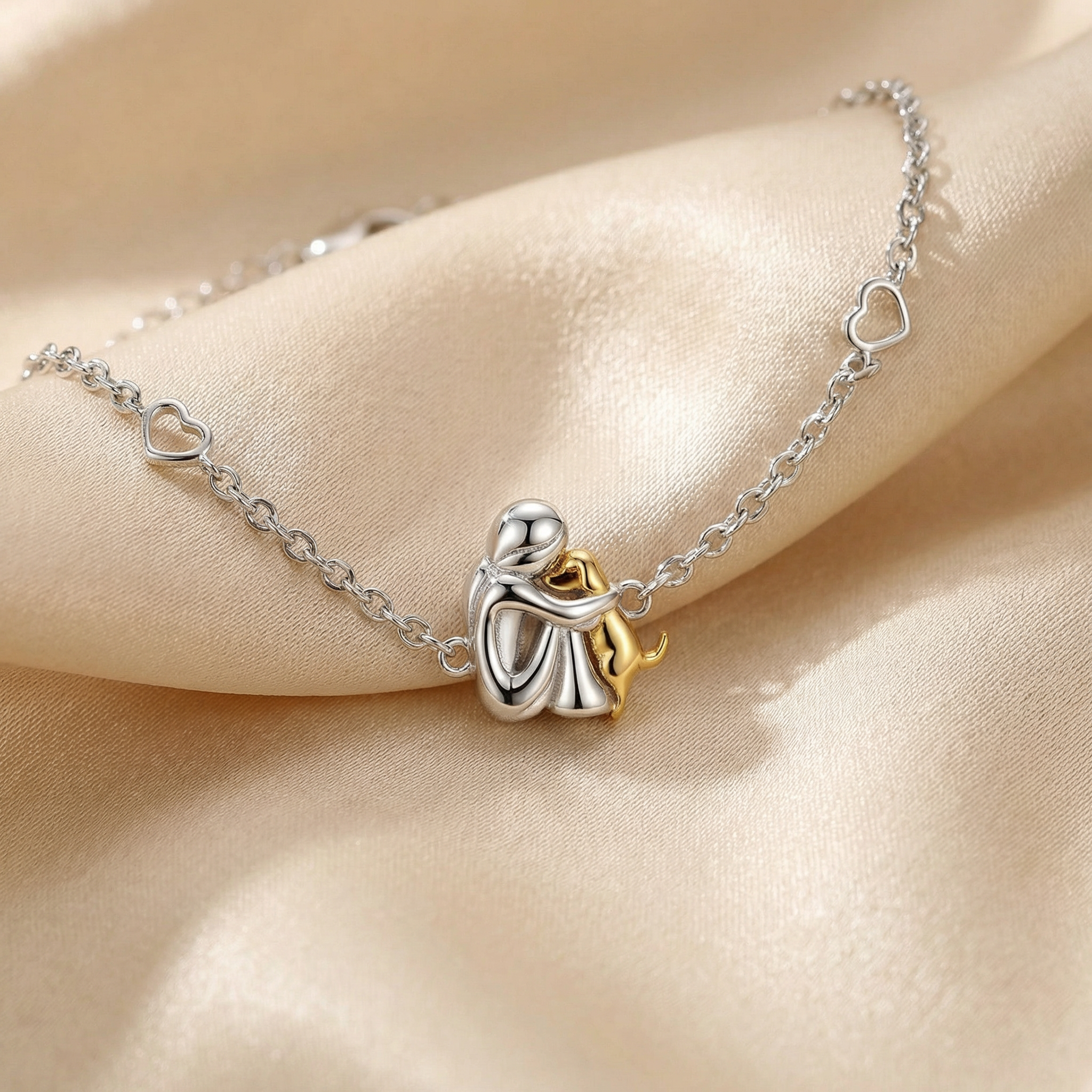 "Forever in Your Heart" Dog Hug Adjustable Luck Bracelet