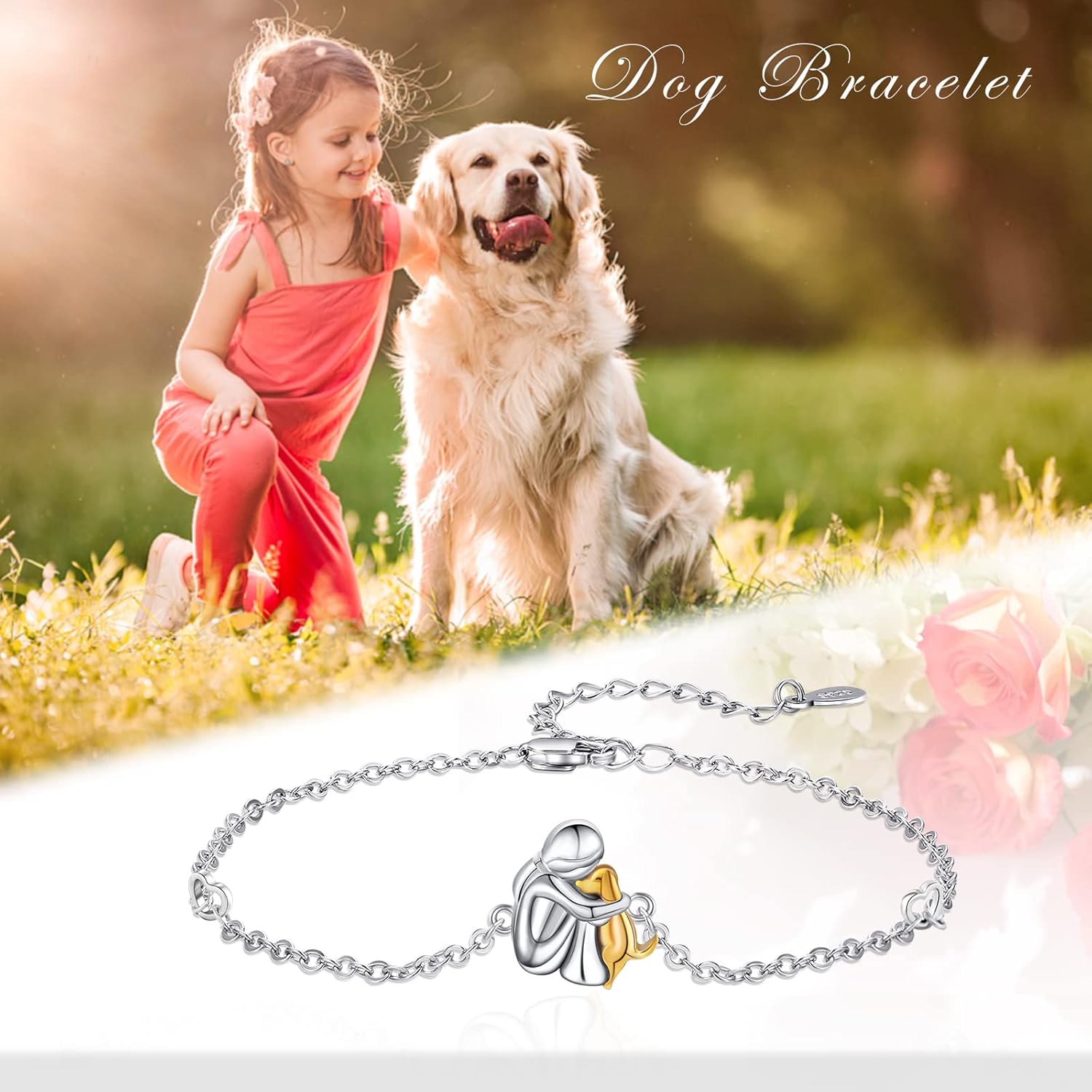 "Forever in Your Heart" Dog Hug Adjustable Luck Bracelet