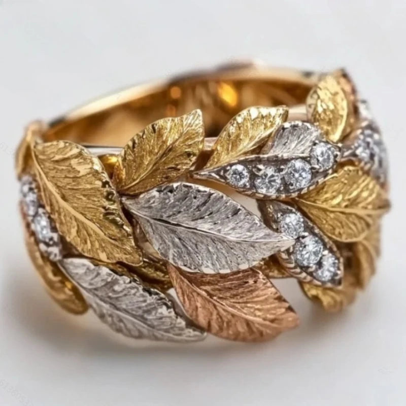 Autumn Ring in Gold, Silver and Copper