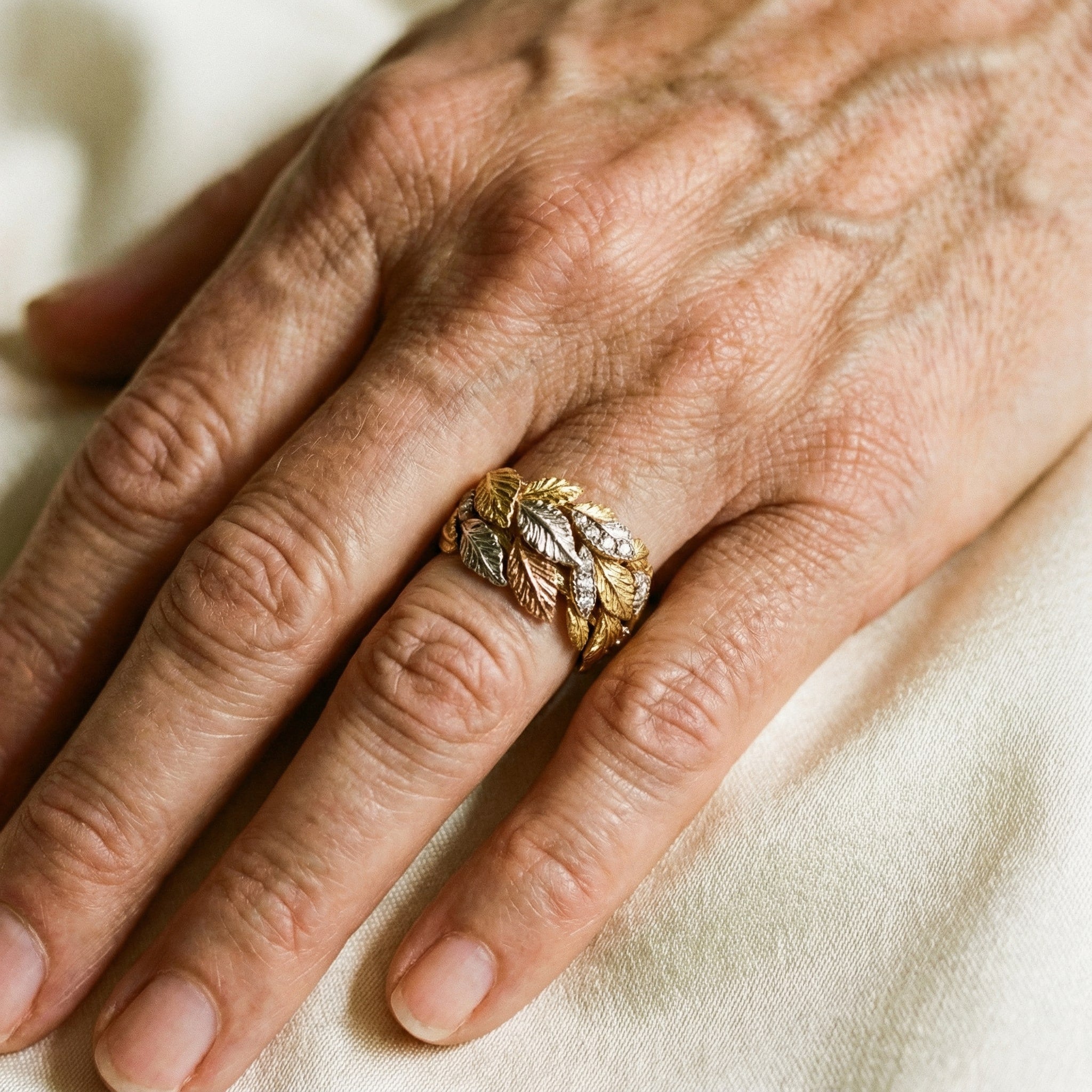 Autumn Ring in Gold, Silver and Copper