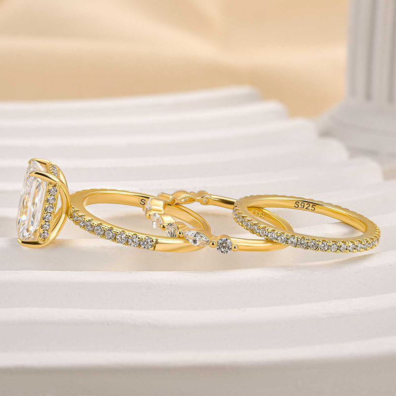 Timeless Jaily 3-Piece Gold Wedding Ring Set