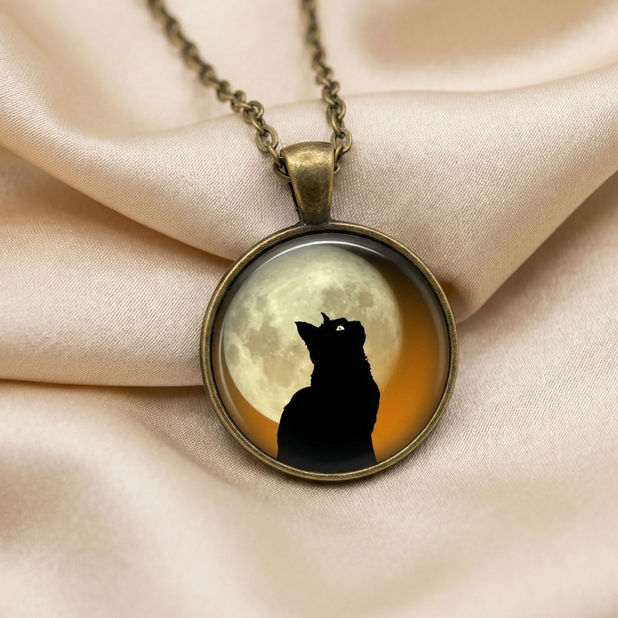 Forest Spirit Animal Glass Pendant Necklace