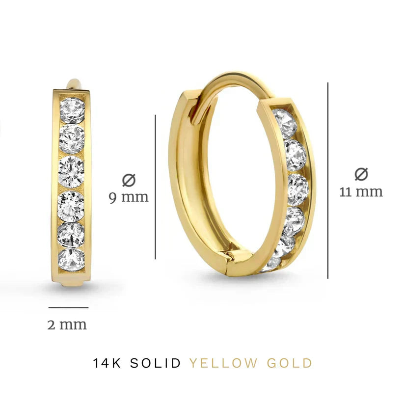 Elegant Dara Brillane Gold Stone Earrings Set