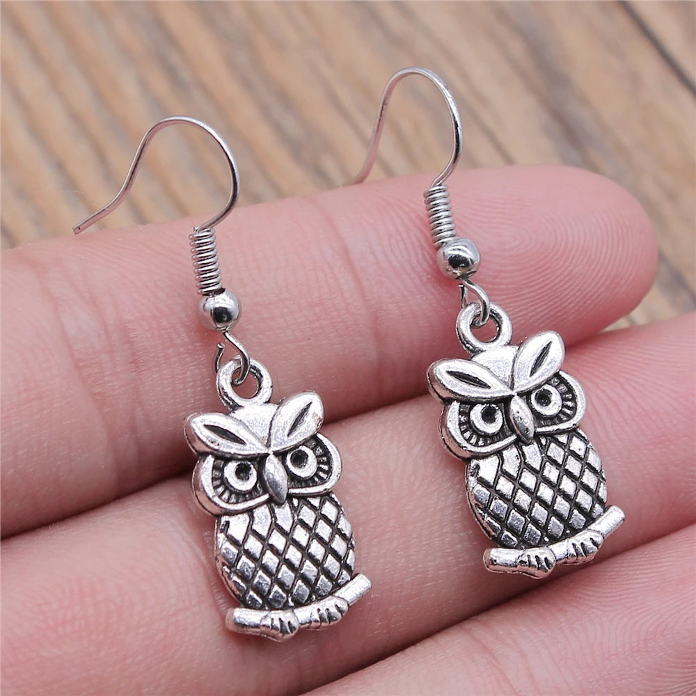 Vintage Owl Bohemian Dangle Earrings