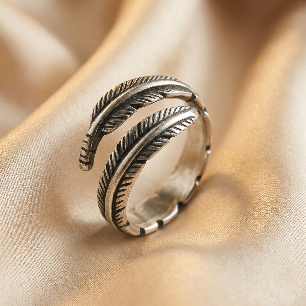 Feather From An Angel - Adjustable Memorial Ring