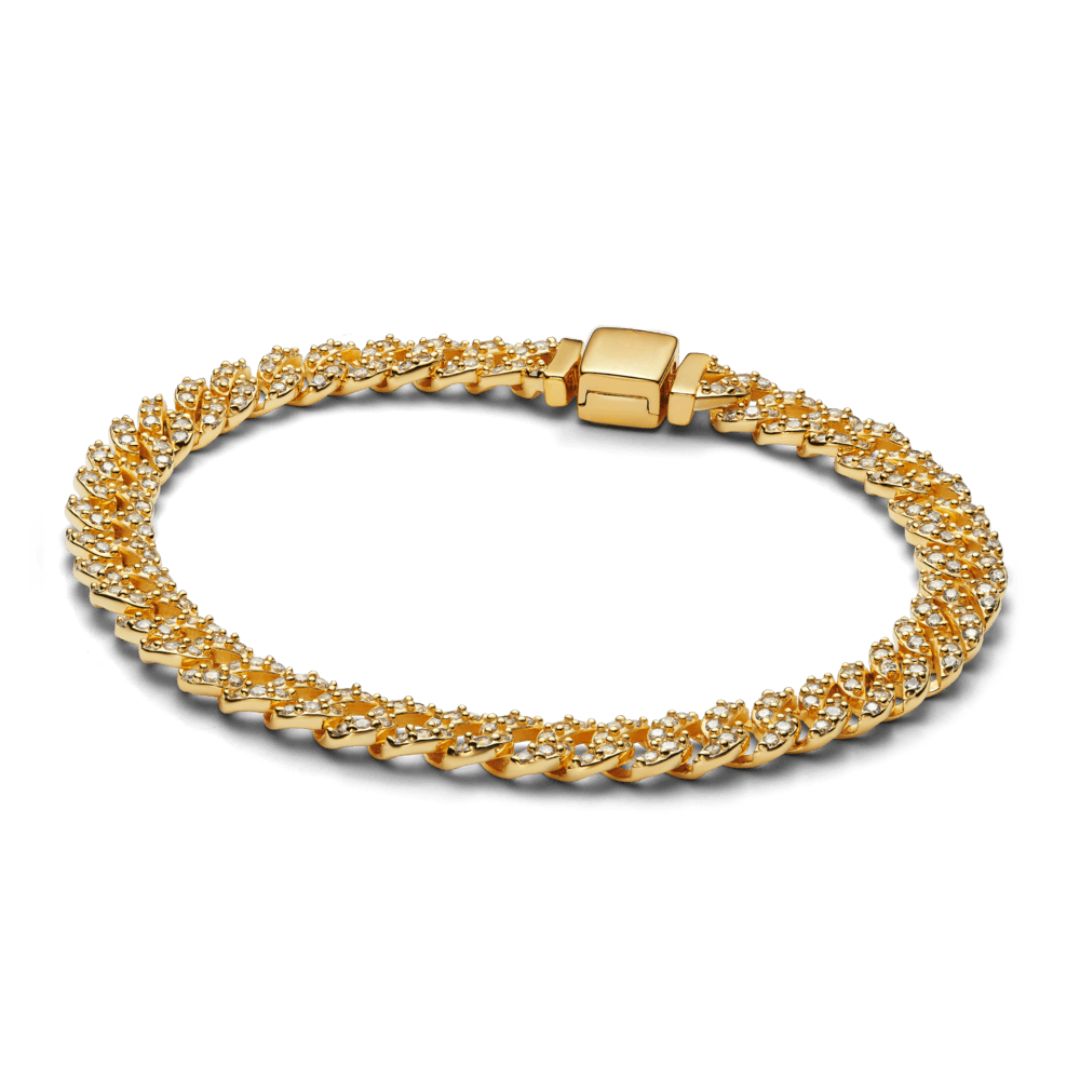 Timeless Pave Gold Cuban Bracelet