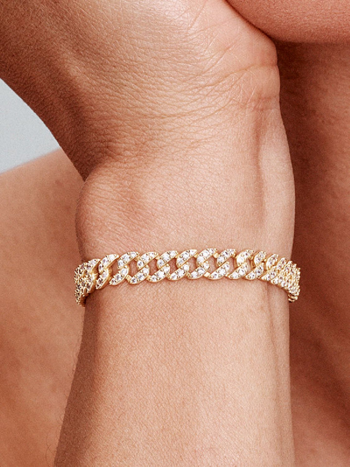 Timeless Pave Gold Cuban Bracelet