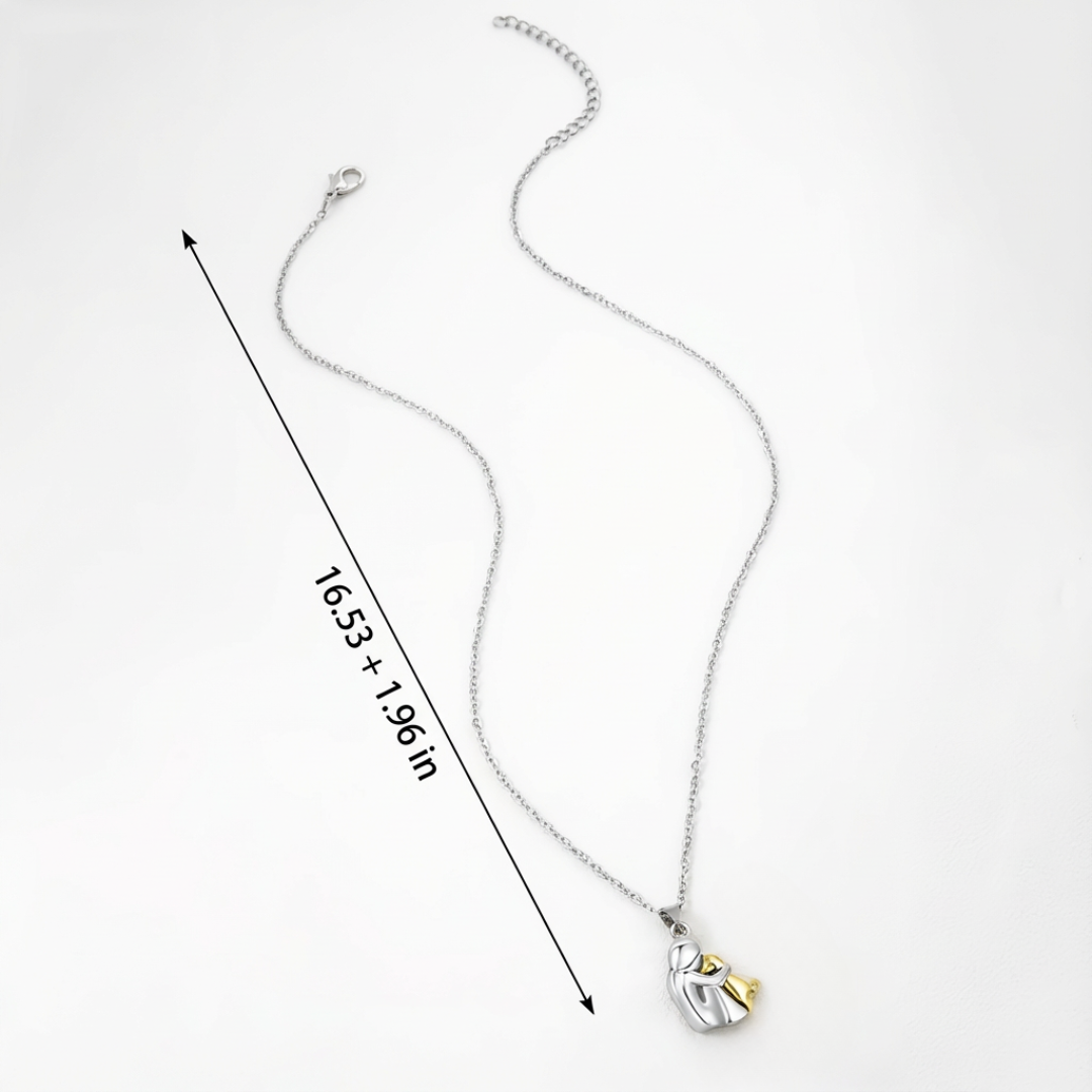 "Forever in Your Heart" Dog Hug Pendant Necklace