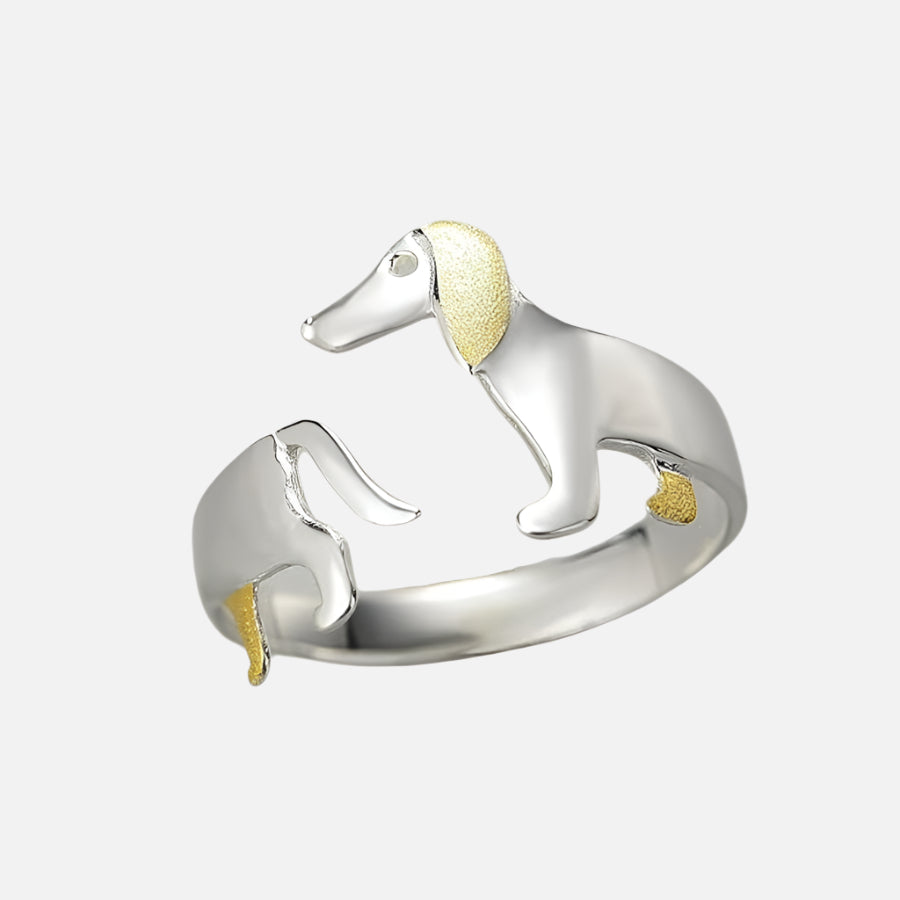 925 Sterling Silver Dachshund Ring – Adjustable Fit