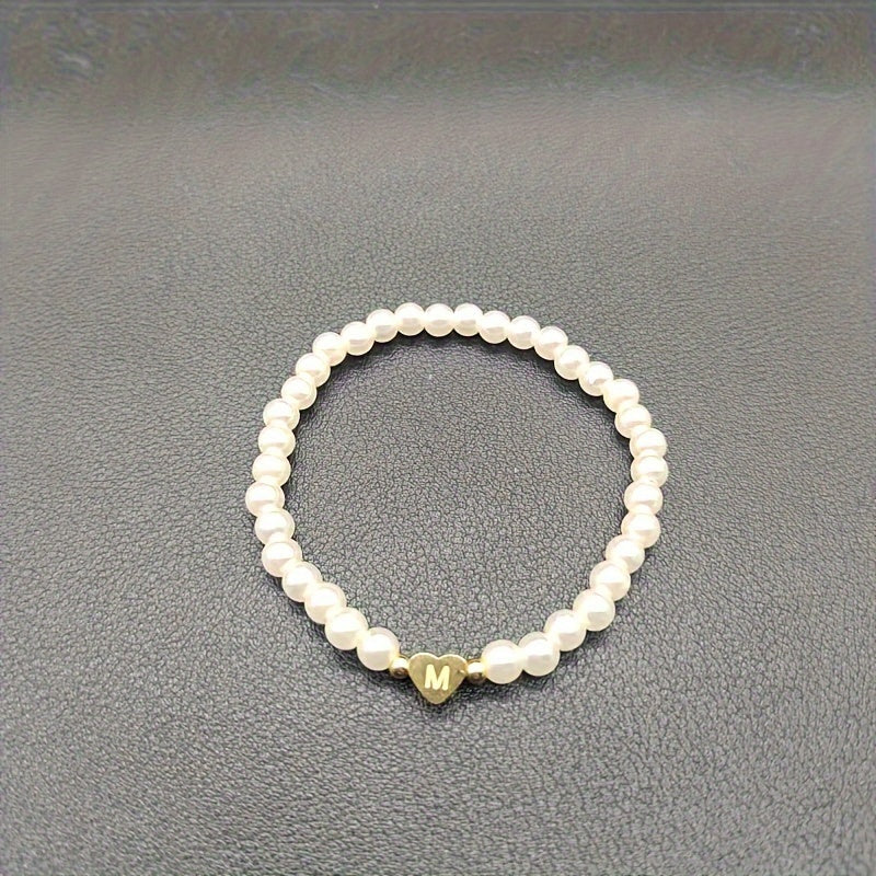 Chic A-Z Heart Initial Bracelet