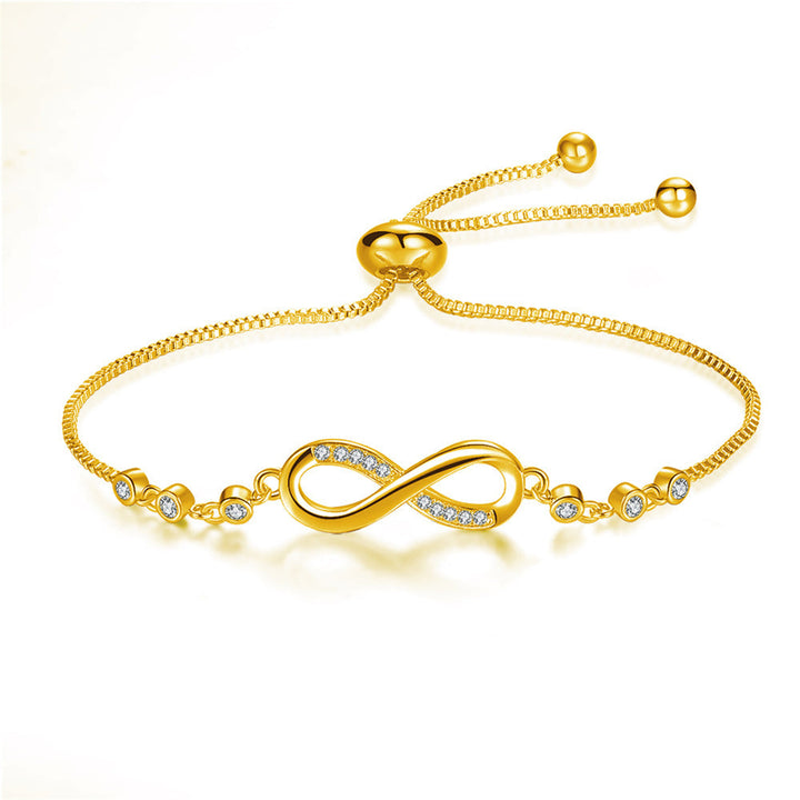 Chic Rose Gold Infinity Adjustable Bracelet