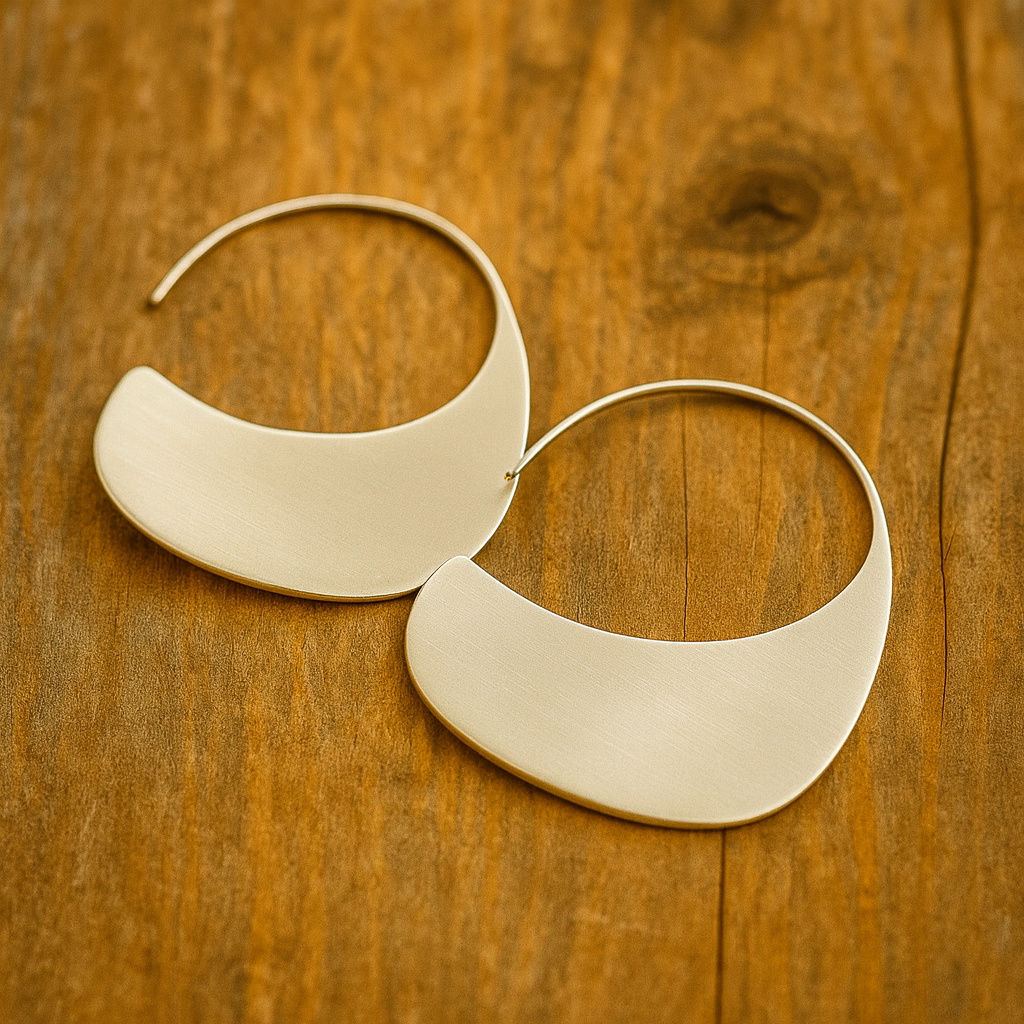 Vintage Worn Silver Earrings