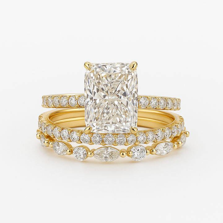 Timeless Jaily 3-Piece Gold Wedding Ring Set