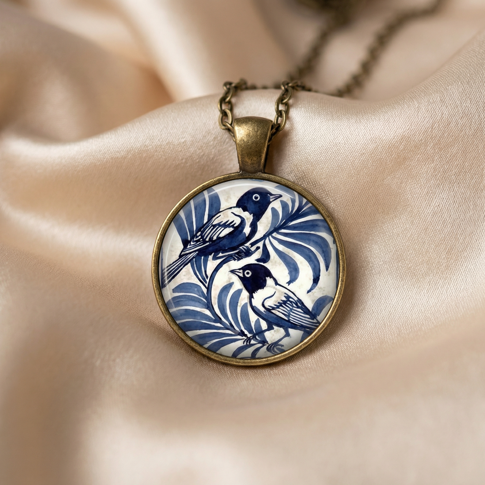 Forest Spirit Animal Glass Pendant Necklace