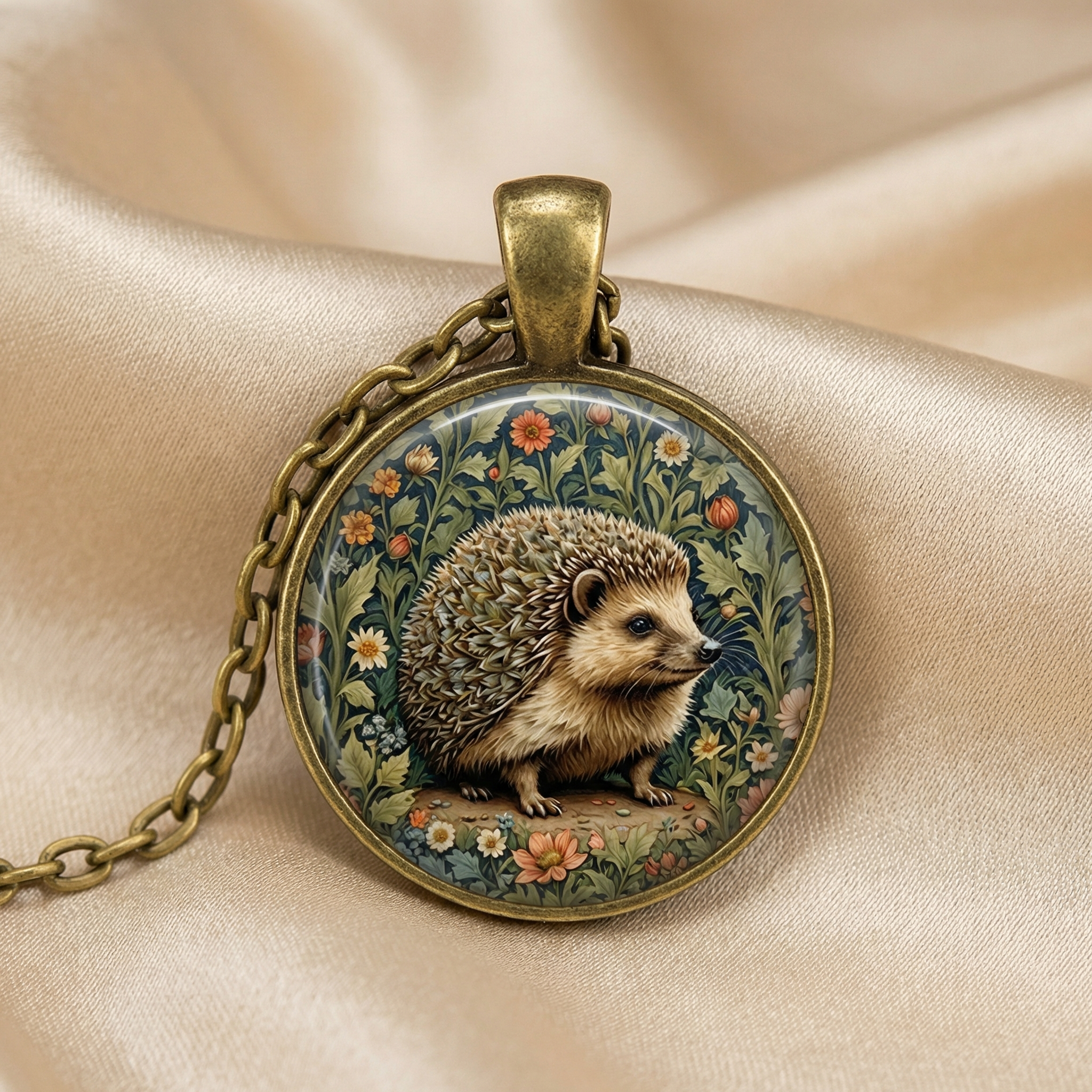 Forest Spirit Animal Glass Pendant Necklace