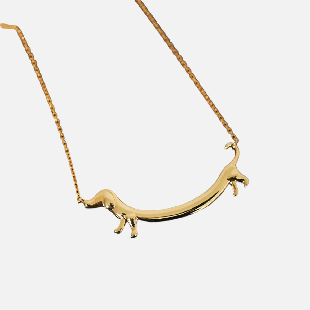 Gold-Tone Dachshund Necklace