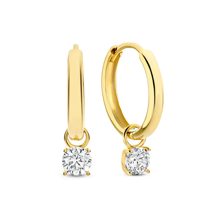 Elegant Larmes de Lune Gold Stone Earrings Set