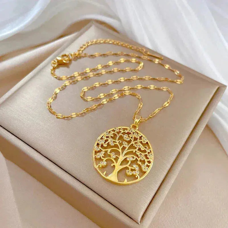 Gold Tree of Life Pendant Necklace