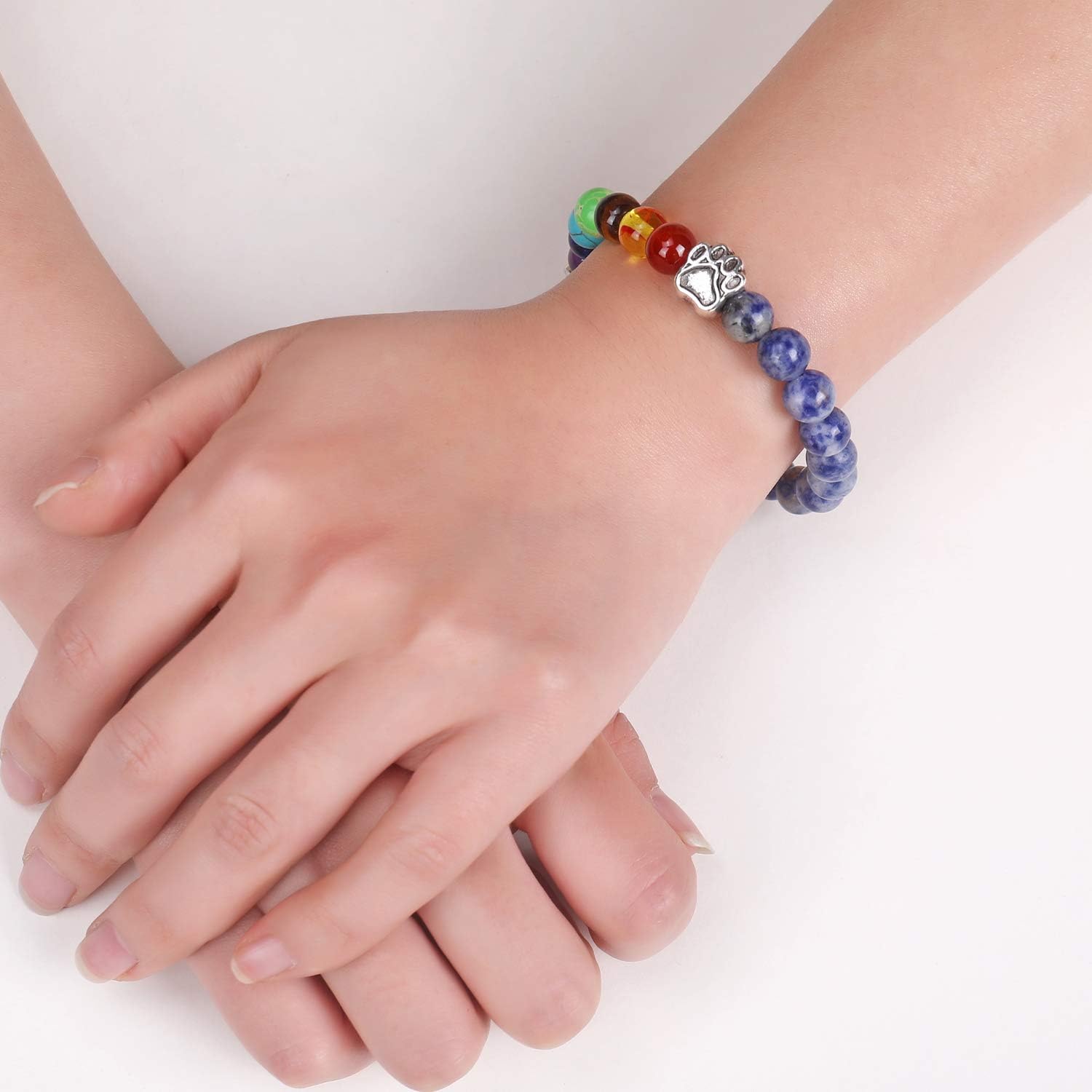 Rainbow Bridge Memorial Bracelet – 7 Chakra Beads