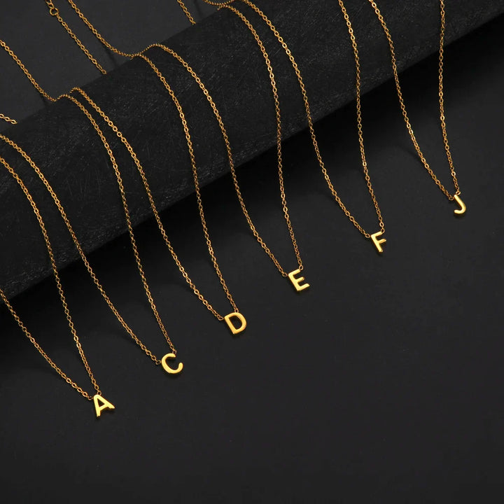 Shining Alphabet Pendant Necklace