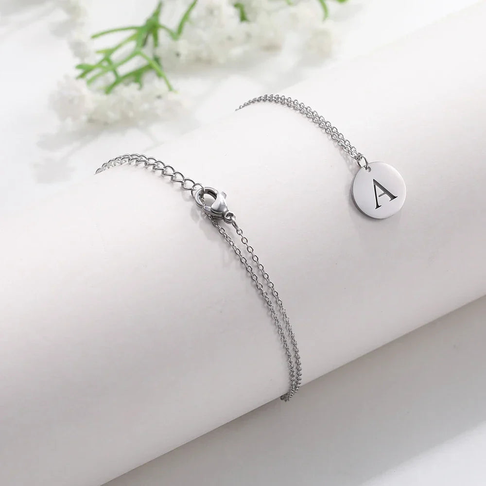 Elegant Gold Letter Pendant Necklace