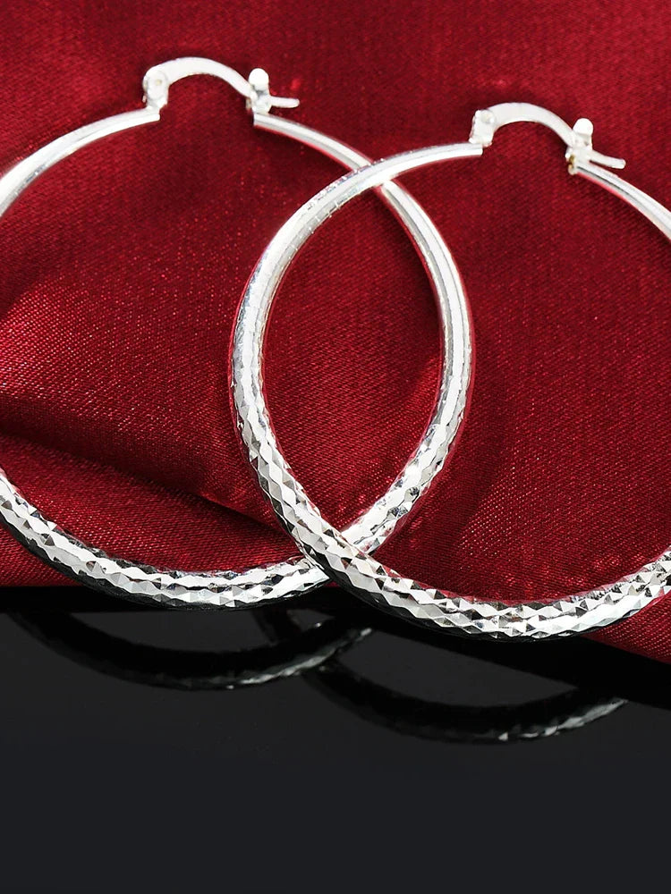 Sterling Silver Circle Hoop Earrings