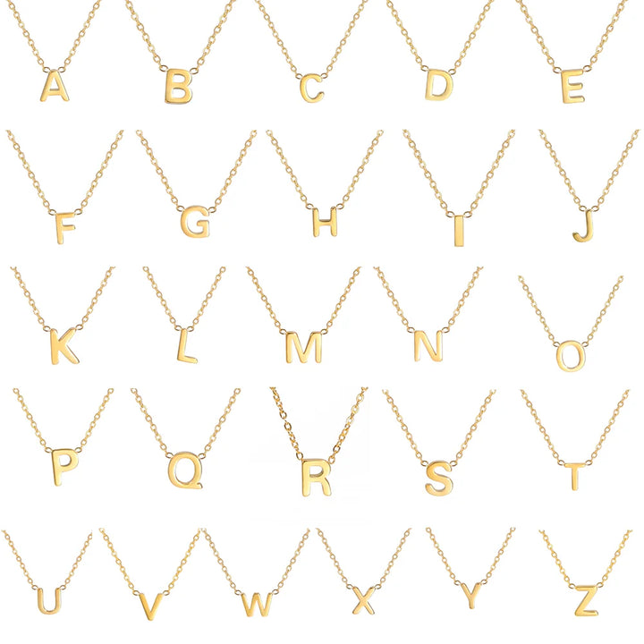 Shining Alphabet Pendant Necklace