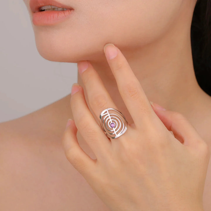 Spiral Gem Ring