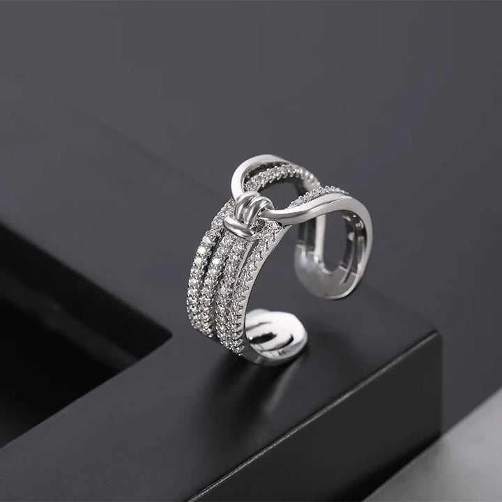 Golden Double Band Chain Ring (one size)