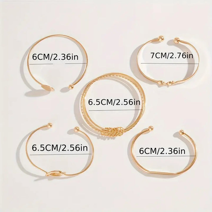 Elegant Golden Bracelet Set