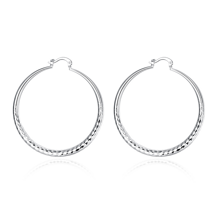 Sterling Silver Circle Hoop Earrings