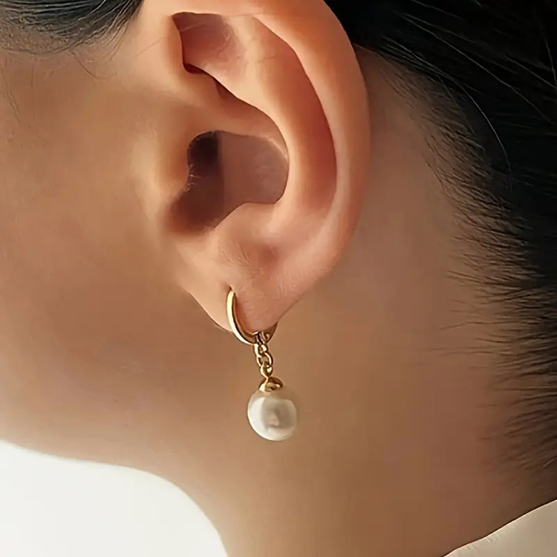 Elegant Golden Grace Pearl Jewellery Set