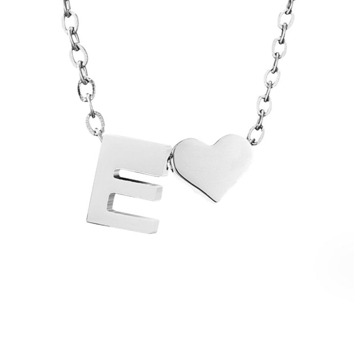 Timeless Initial Necklace with Heart Charm